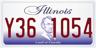 IL license plate Y361054