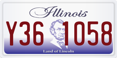 IL license plate Y361058