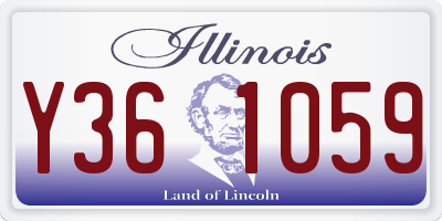 IL license plate Y361059
