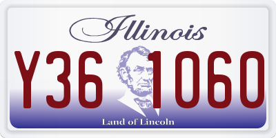 IL license plate Y361060
