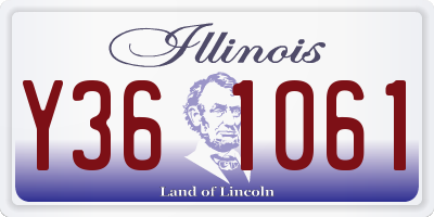 IL license plate Y361061