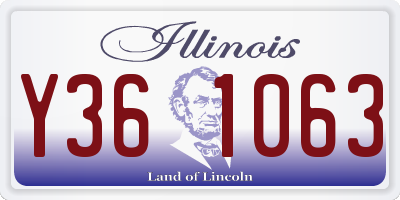 IL license plate Y361063