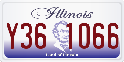 IL license plate Y361066