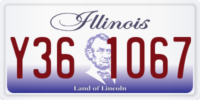 IL license plate Y361067