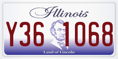 IL license plate Y361068