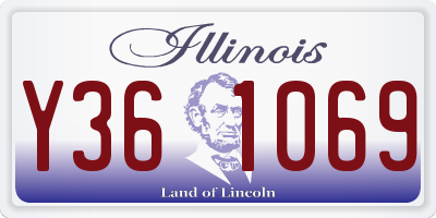 IL license plate Y361069