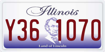 IL license plate Y361070