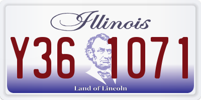 IL license plate Y361071