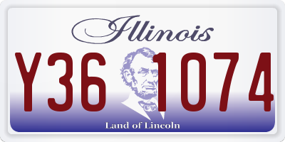 IL license plate Y361074