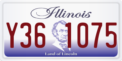 IL license plate Y361075
