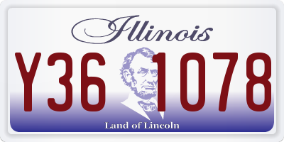 IL license plate Y361078