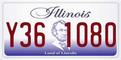 IL license plate Y361080