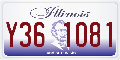 IL license plate Y361081