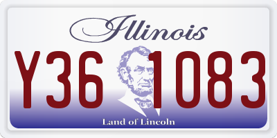 IL license plate Y361083
