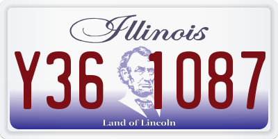 IL license plate Y361087