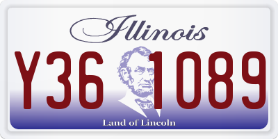 IL license plate Y361089