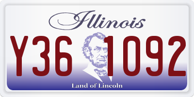 IL license plate Y361092