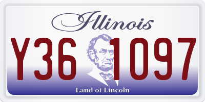 IL license plate Y361097