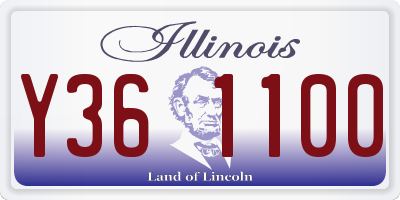 IL license plate Y361100
