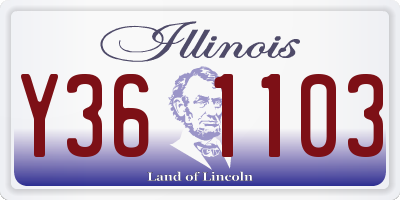 IL license plate Y361103