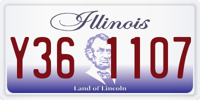 IL license plate Y361107