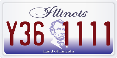 IL license plate Y361111