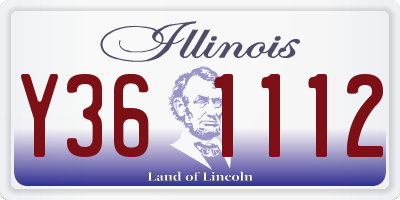IL license plate Y361112