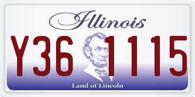 IL license plate Y361115