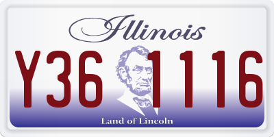 IL license plate Y361116