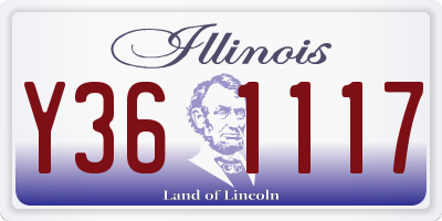 IL license plate Y361117