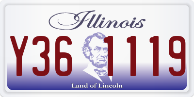 IL license plate Y361119