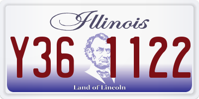 IL license plate Y361122