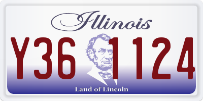 IL license plate Y361124