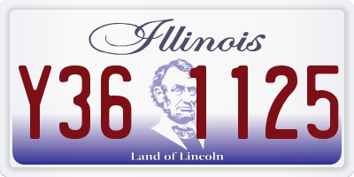 IL license plate Y361125