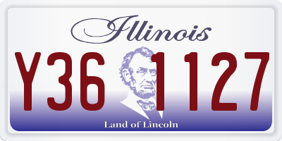 IL license plate Y361127