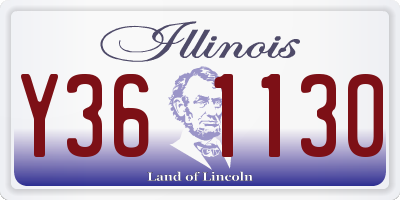 IL license plate Y361130