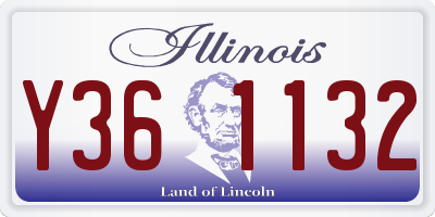 IL license plate Y361132