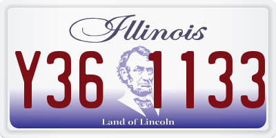 IL license plate Y361133