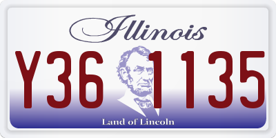 IL license plate Y361135