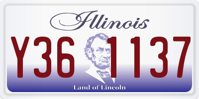 IL license plate Y361137