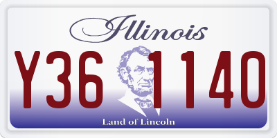 IL license plate Y361140