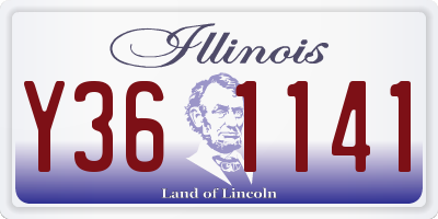 IL license plate Y361141