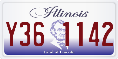 IL license plate Y361142