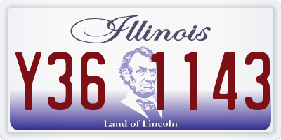 IL license plate Y361143