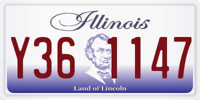 IL license plate Y361147