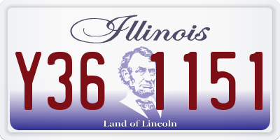IL license plate Y361151