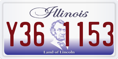 IL license plate Y361153