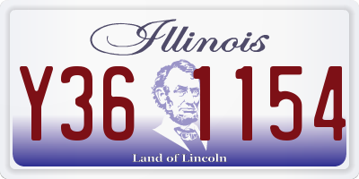 IL license plate Y361154