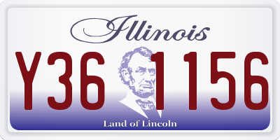 IL license plate Y361156