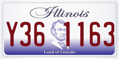 IL license plate Y361163
